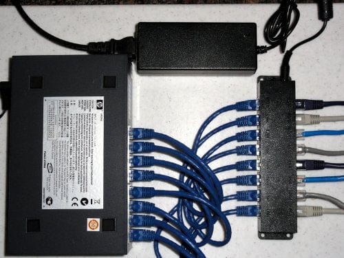 PoE Texas Injector 8 Port 10/100 Mode B PoE Injector with 48V 60W Power Supply