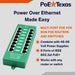 PoE Texas Injector 8 Port Active Gigabit Mode A PoE Injector (Power Supply Not Included)