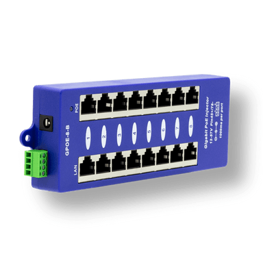 8-Port Gigabit Mode B PoE Injector with 24 Volt 60 Watt