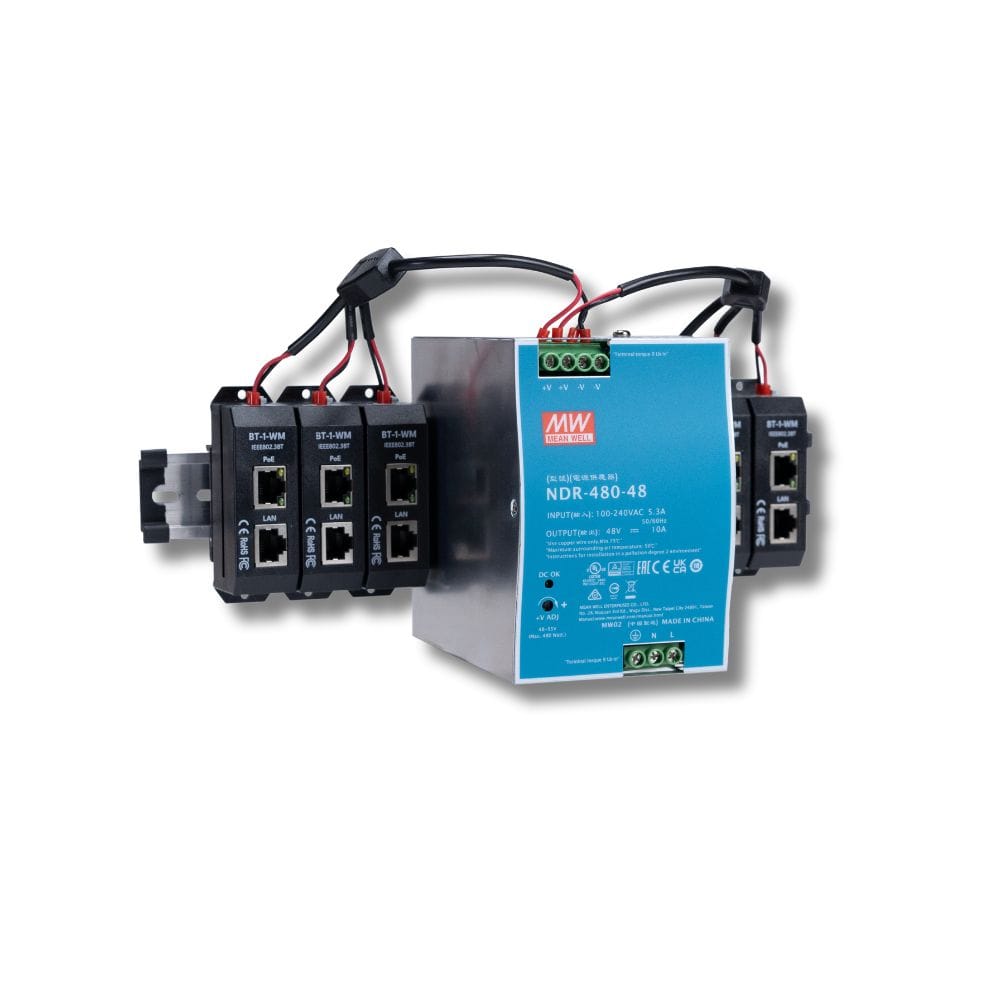 2.5 Gigabit PoE++ (802.3bt) 6-port Injector Kit with 48 Volt 480 Watt ...