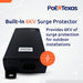 PoE Texas Injector Gigabit PoE++ (802.3bt) Dual Signature Injector with 55 Volt 60 Watt Output with Surge Protection