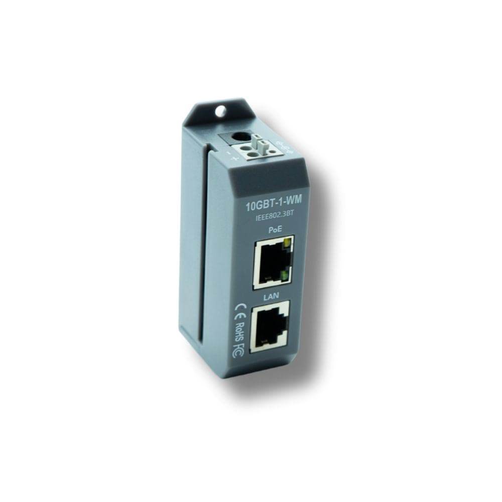 Single Port 10 Gigabit PoE++ (802.3bt) Injector with 56 Volt 120 Watt ...