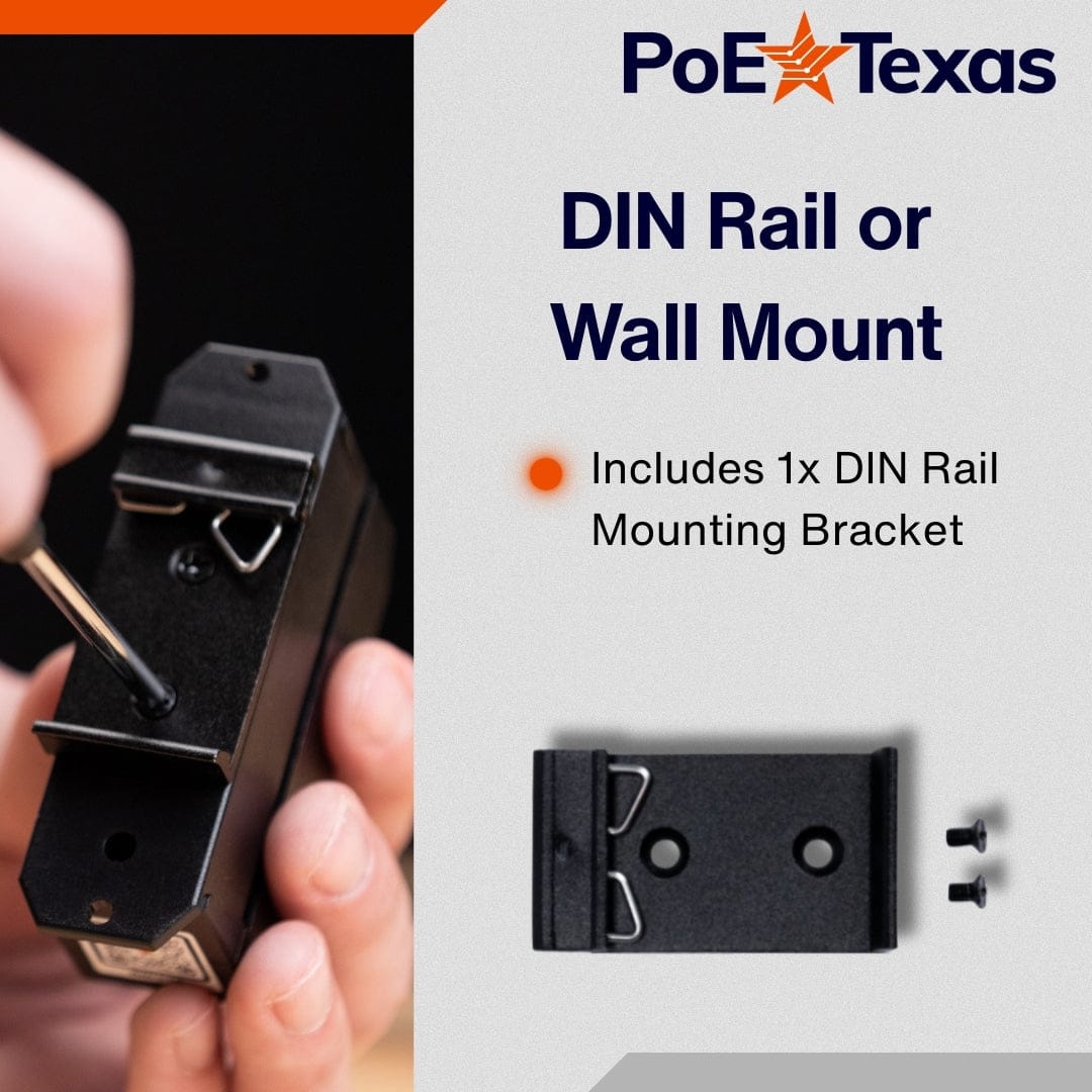 PoE Texas Injector Single Port 2.5 Gigabit PoE++ (802.3bt) Injector 90W Output without Power Supply