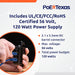 PoE Texas Injector Single Port 2.5 Gigabit PoE++ (802.3bt) Injector with 56 Volt 120 Watt Output with Power Supply