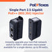 PoE Texas Injector Single Port 2.5 Gigabit PoE++ (802.3bt) Injector with 56 Volt 120 Watt Output with Power Supply
