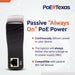 PoE Texas Injector Single Port Gigabit Mode A PoE Injector with Integrated 48 Volt 15 Watt Power Supply