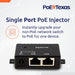 PoE Texas Injector Single Port Gigabit Mode B PoE Injector (Power Supply Not Included)