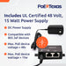 PoE Texas Injector Single Port Gigabit Mode B PoE Injector with 48 Volt 15 Watt Output