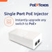 PoE Texas Injector Single Port Gigabit PoE+ Injector with Integrated 52 Volt 30 Watt Output