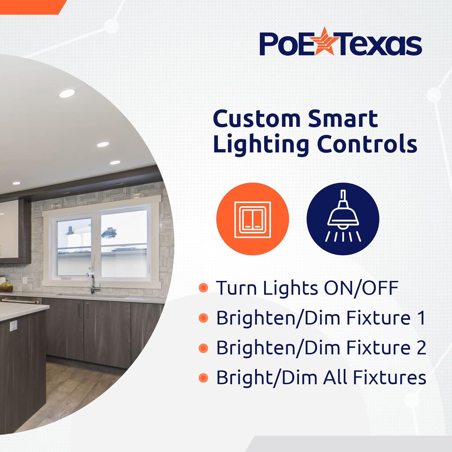POE Texas Lighting Managed LED Lighting - Single Room Kit - DENT-LK-C2-B