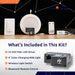 PoE Texas Lighting PoE Lighting Plug and Play Kit with 24V LED Driver, LED RGB Disc lights, and Wireless Light Switch: AT-LED-24V-RGBDISC