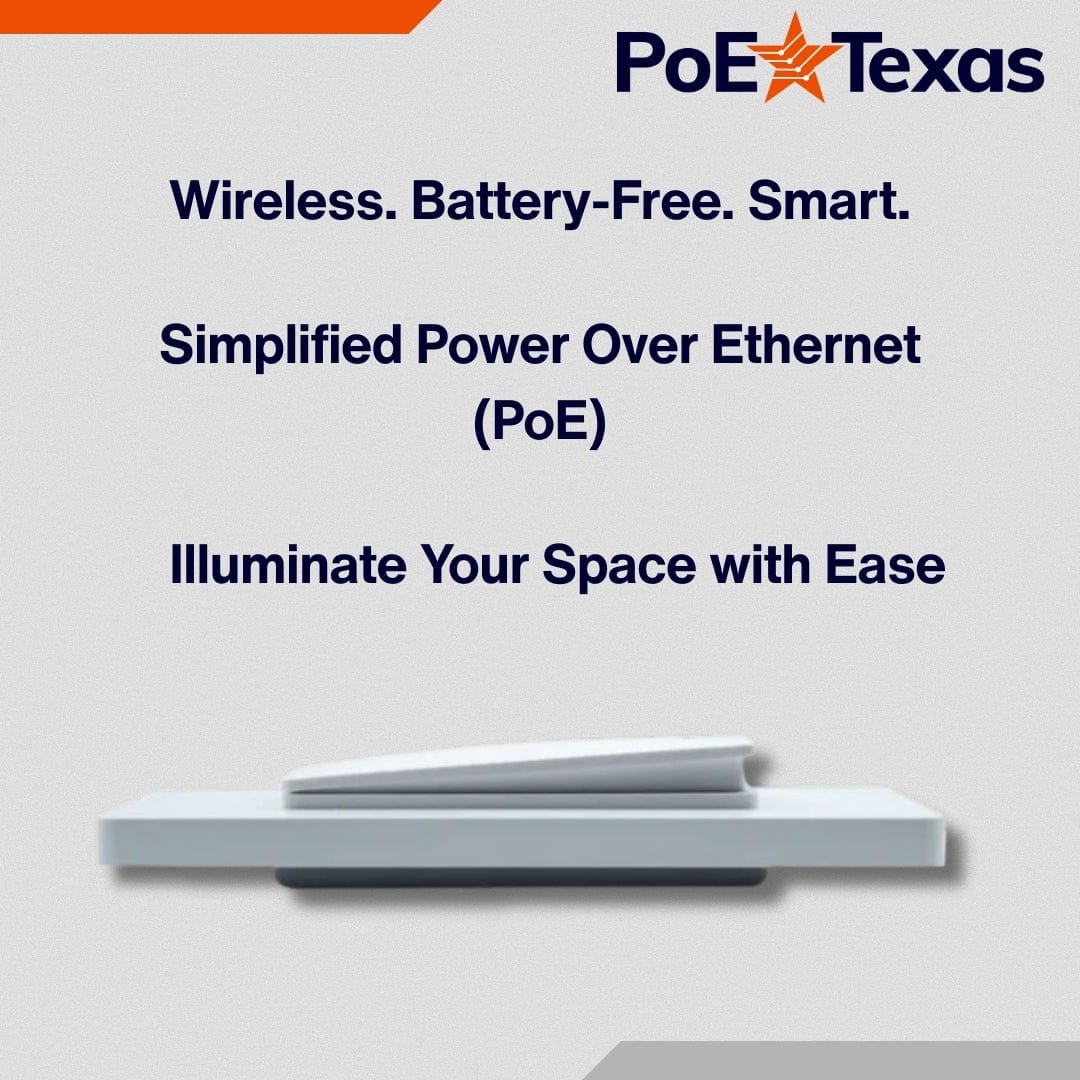 POE Texas Lighting PoE Lighting Plug and Play Wireless Battery-free Wall Switch