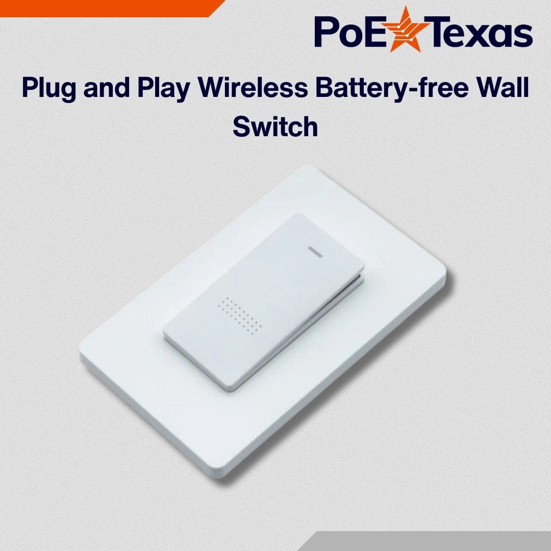 POE Texas Lighting PoE Lighting Plug and Play Wireless Battery-free Wall Switch