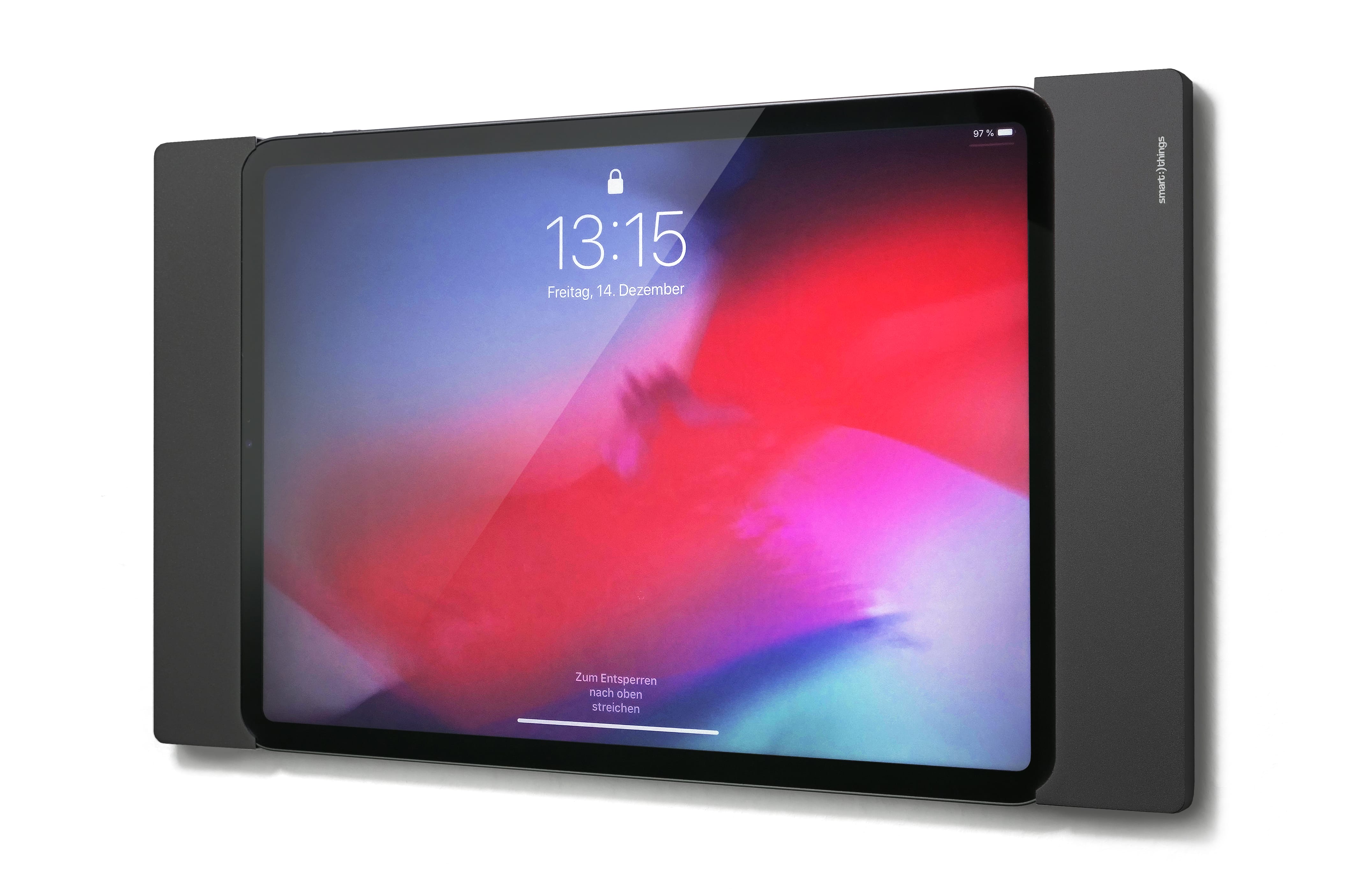 POE Texas Lockable Aluminum Wall Mount for Permanent iPad Pro 11" (2018) Installations (Black)