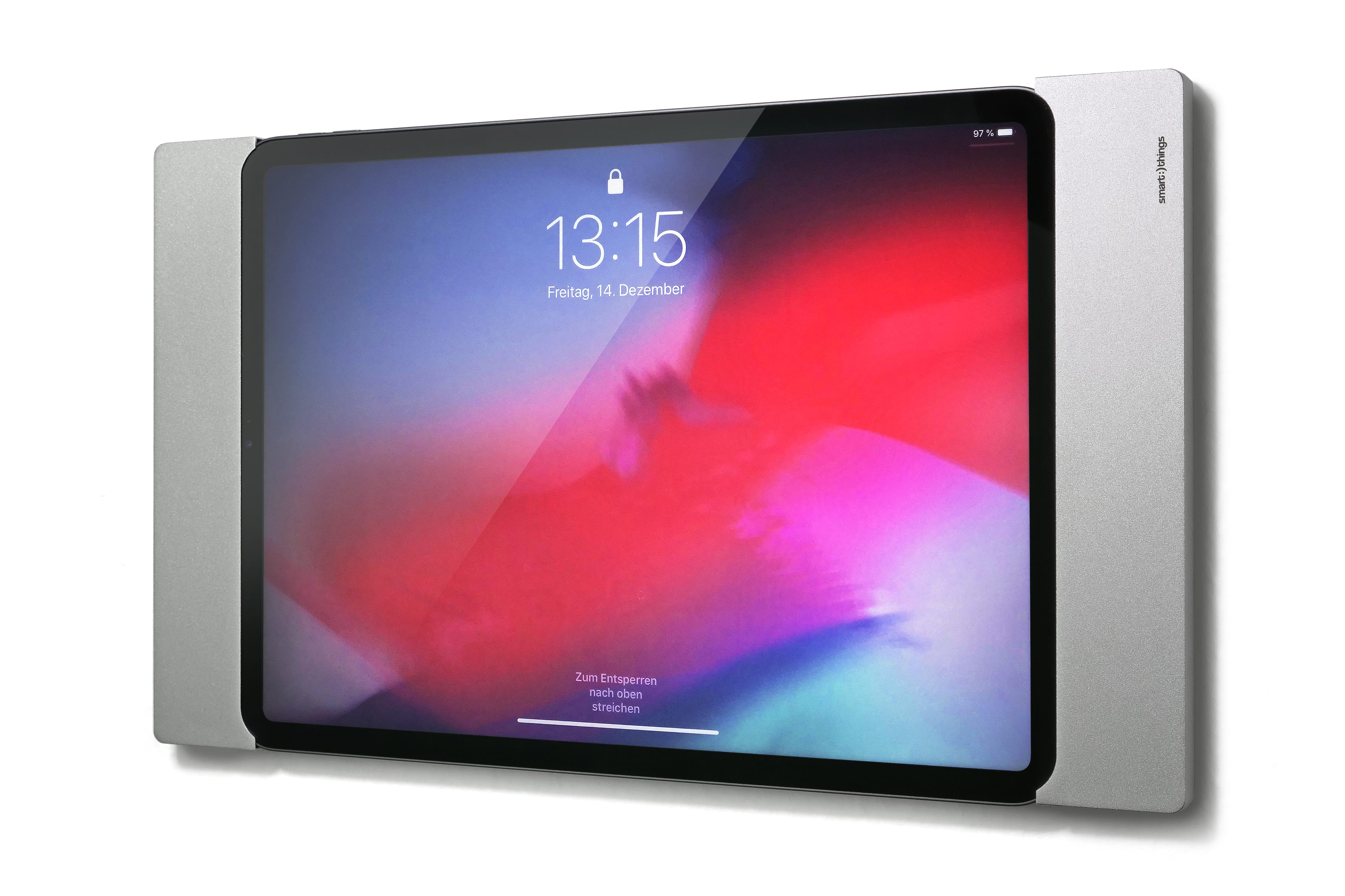 POE Texas Lockable Aluminum Wall Mount for Permanent iPad Pro 11" (2018) Installations (Silver)