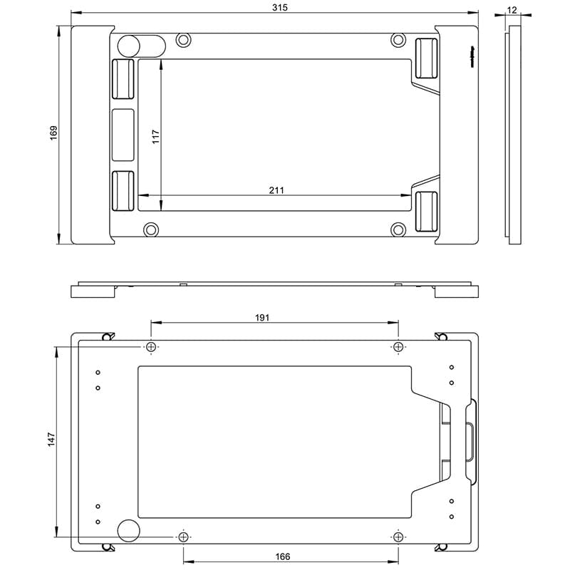 POE Texas Lockable Wall Mount for Permanent Galaxy Tab A9+ Installation (Silver)