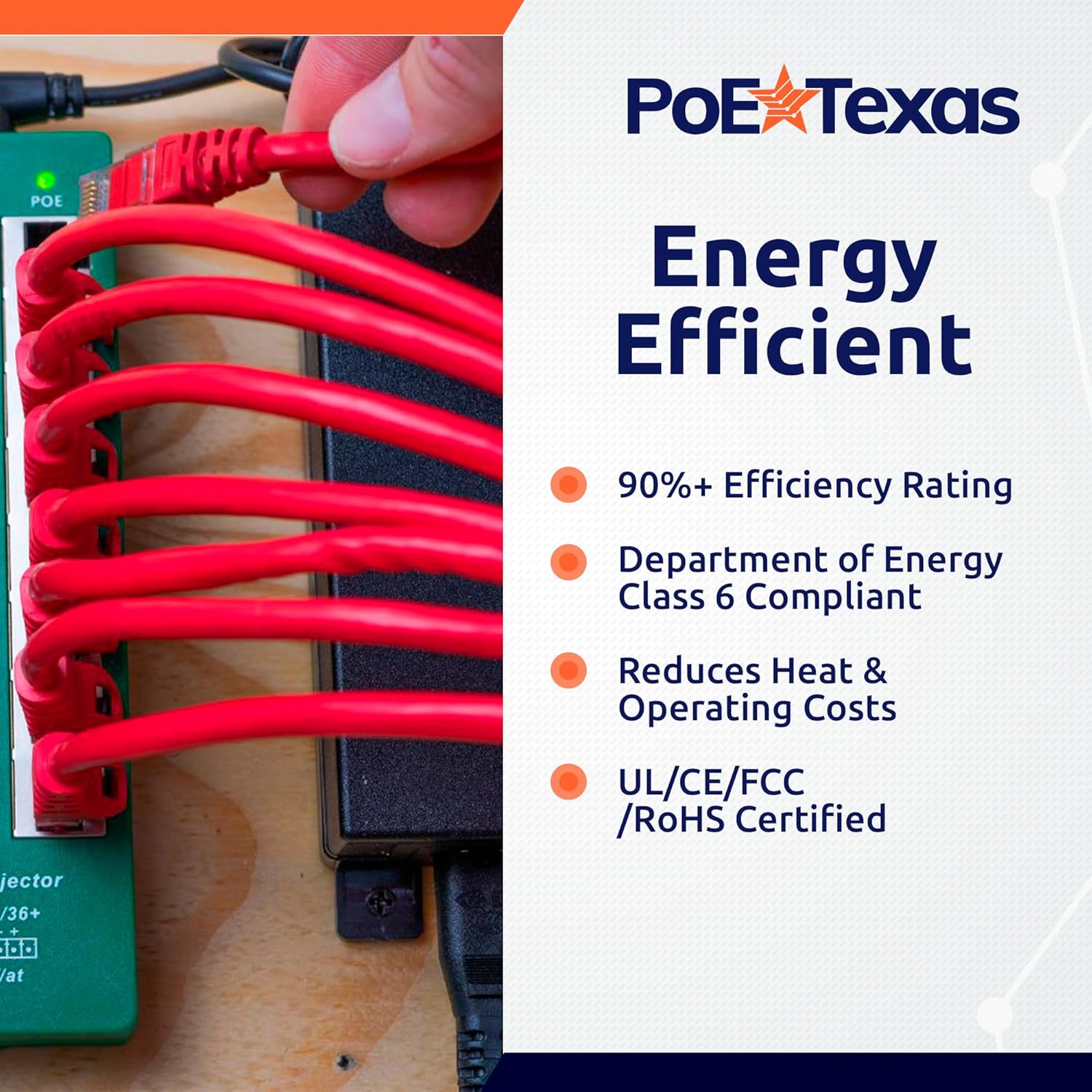 PoE Texas Power Supplies Power Supply 56 Volt 60 Watt - UL/FCC Certified