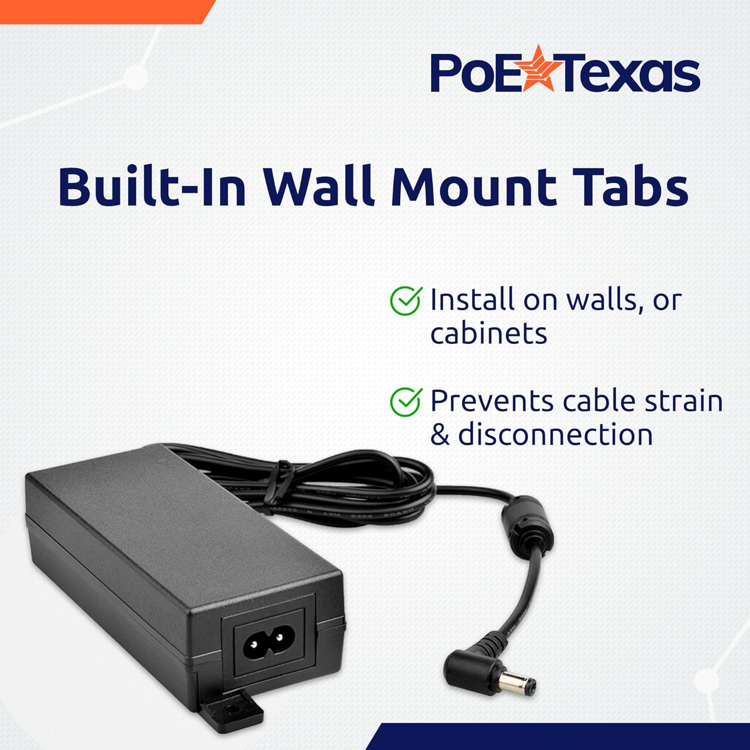 PoE Texas Power Supplies Power Supply 56 Volt 60 Watt - UL/FCC Certified