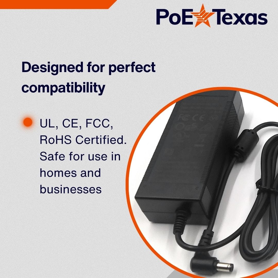 POE Texas Power Supply 32V 48W - UL/FCC Certified
