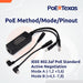 PoE Texas Splitter 802.3af PoE to microUSB Splitter with Gigabit Data on RJ45 Output