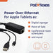 PoE Texas Splitter 802.3af PoE to USB Splitter with Gigabit Data on RJ45 Output