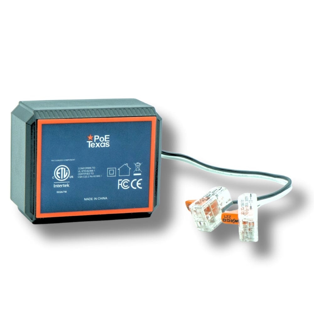 POE Texas Splitter AC to USBC adapter with two USB-C ports for USB-C Devices 5-20V with max output 30W