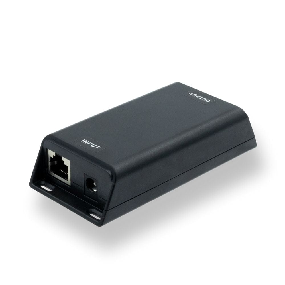 DC Powered PoE+ Gigabit Inline Injector That Converts 12-60V Volts to 50 Volt IEEE 802.3at PoE+