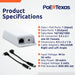 POE Texas Splitter Gigabit Inline PoE (802.3at) Splitter/Converter for 5 Volt 20 Watt Devices with Right and Left Angle MicroUSB Cables