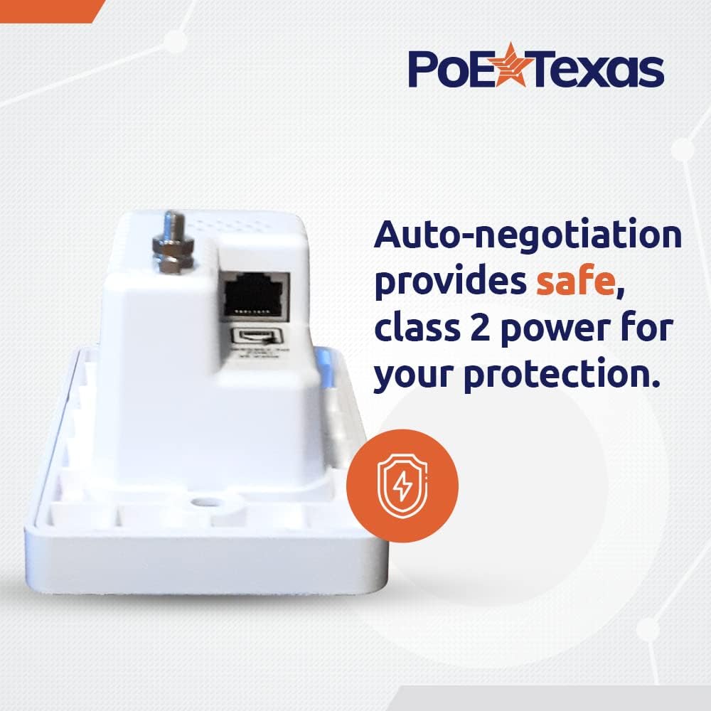 PoE Texas Splitter Gigabit PoE Splitter In-Wall Receptacle
