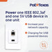 PoE Texas Splitter Gigabit PoE Splitter In-Wall Receptacle