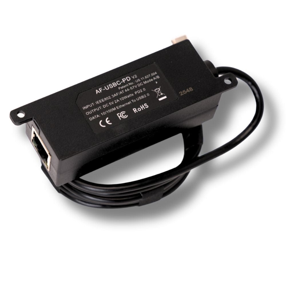 PoE Texas Splitter IEEE 802.3af PoE to USB-C Power and Data with Power Delivery