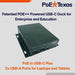 POE Texas Splitter IEEE 802.3bt Powered USB-C Dock for Enterprise and Education