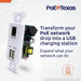 PoE Texas Splitter In-Wall PoE Splitter with Gigabit Data + Two USB Charging Ports