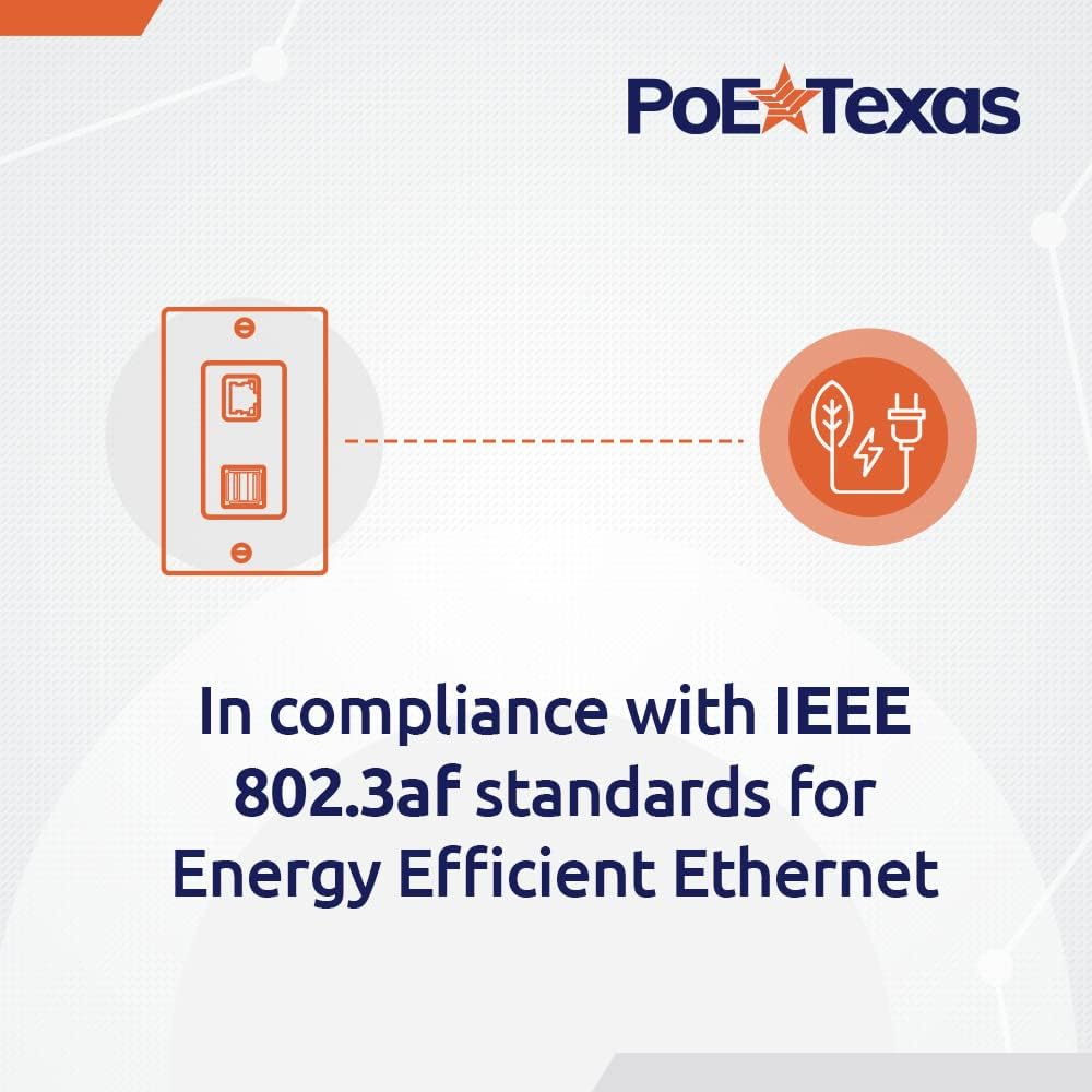 PoE Texas Splitter In-Wall PoE Splitter with Gigabit Data + Two USB Charging Ports
