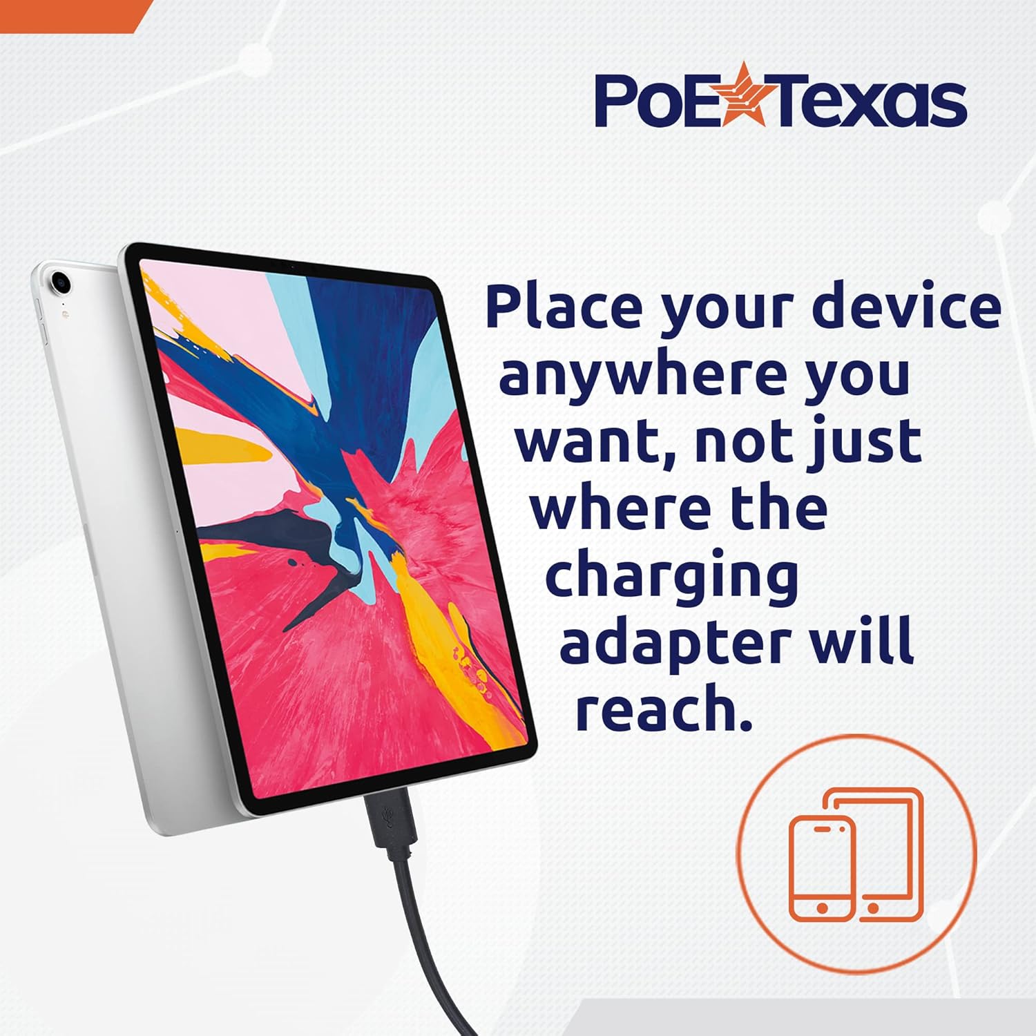 PoE Texas Splitter Inline Mode B PoE Splitter Kit with 5 Volt 10 Watt Output and Divided 10/100 Data Capability on USB Adapter