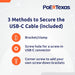 POE Texas Splitter Patented Gigabit PoE+ (802.3at) to USB-C Power + Data Delivery with 25 Watt Output - USB-C compatible w/ iPad Pro 12.9", Surface Go, Galaxy Tab - USB-C Cable Included