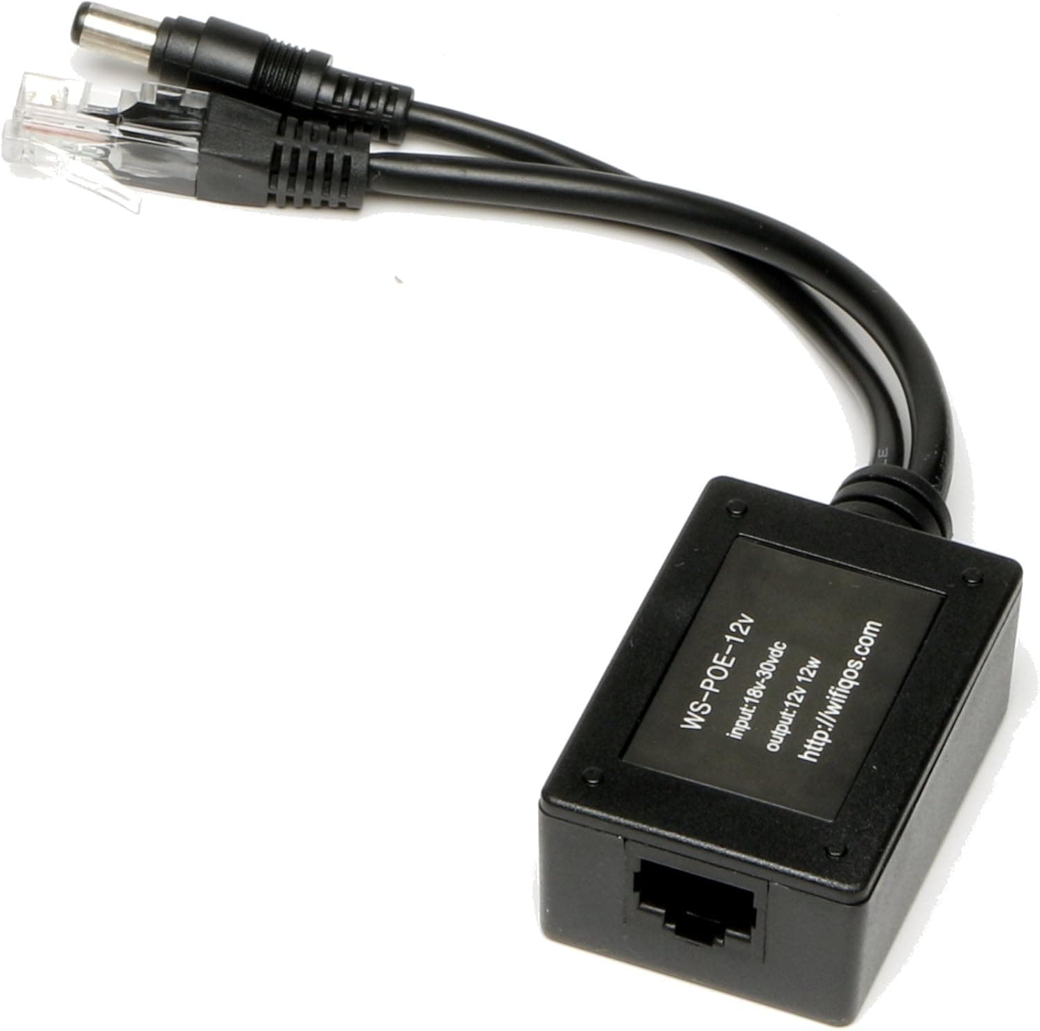 PoE Texas Splitter Plug and Play Inline Mode B PoE Splitter Kit with 12 Volt 12 Watt Output and Divided 10/100 Data Capability