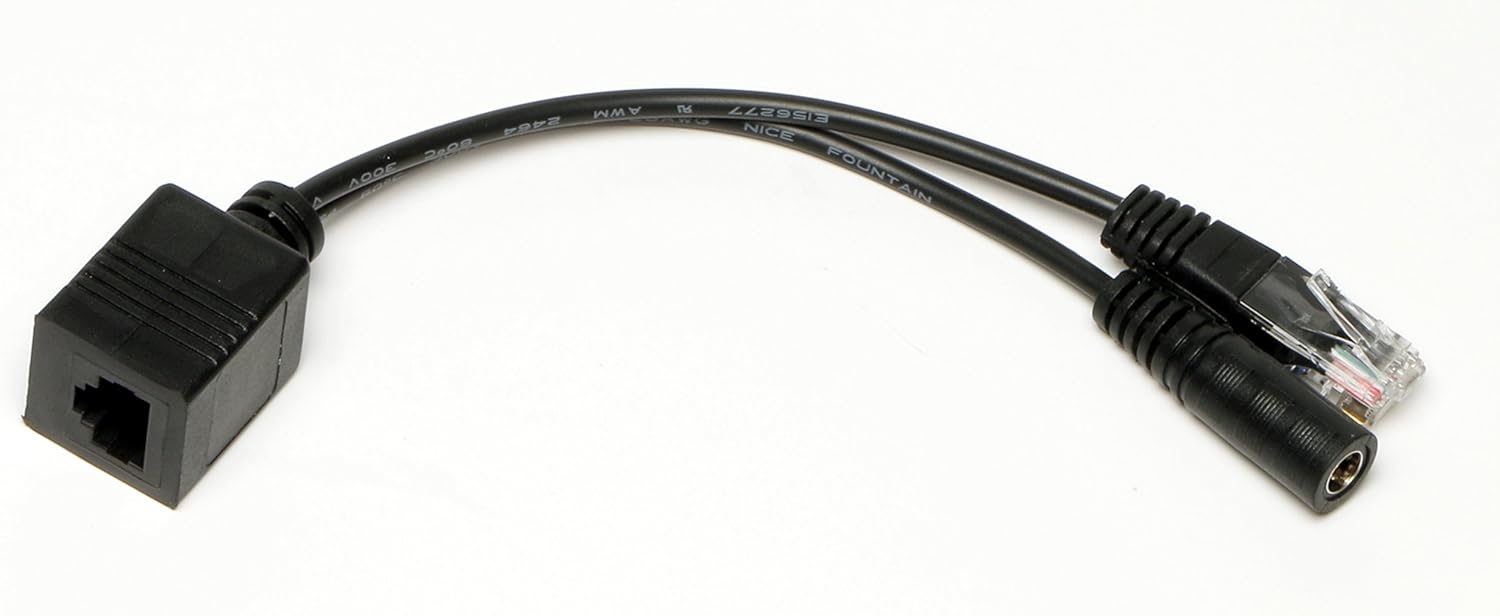 PoE Texas Splitter Plug and Play Inline Mode B PoE Splitter Kit with 12 Volt 12 Watt Output and Divided 10/100 Data Capability