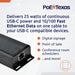 POE Texas Splitter PoE+ (802.3at) to USB-C Power + Data Delivery with 25 Watt Output - USB-C compatible w/ iPad Pro 12.9", Surface Go, Galaxy Tab