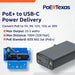 POE Texas Splitter PoE+ (802.3at) to USB-C Splitter - Power Delivery Only *PoE to Power Converter