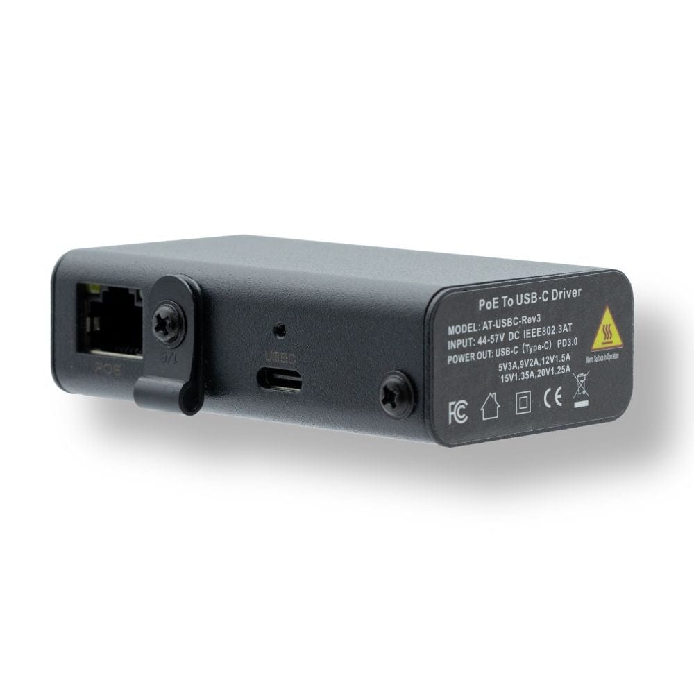 POE Texas Splitter PoE+ (802.3at) to USB-C Splitter - Power Delivery Only *PoE to Power Converter