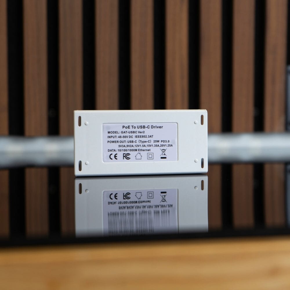 POE Texas Splitter PoE+ (802.3at) to USB-C Splitter - Power Only Delivery with Separate Gigabit Data