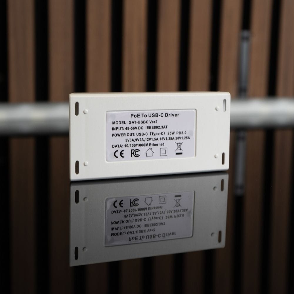 POE Texas Splitter PoE+ (802.3at) to USB-C Splitter - Power Only Delivery with Separate Gigabit Data