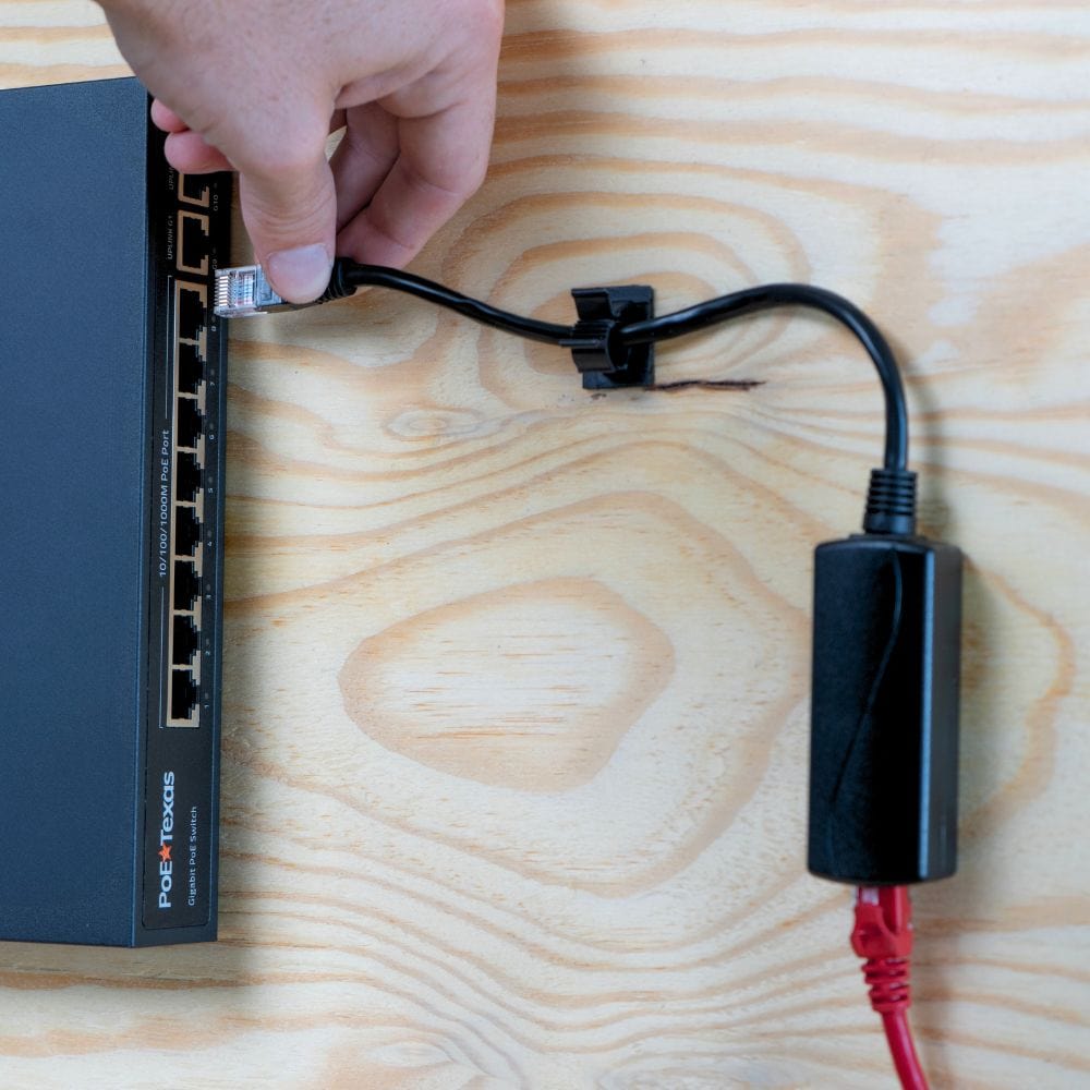 PoE Texas Splitter POE+ Converter for 48 Volt Passive PoE at 25 Watt | Converts Active POE+ to Passive "Always On" Power