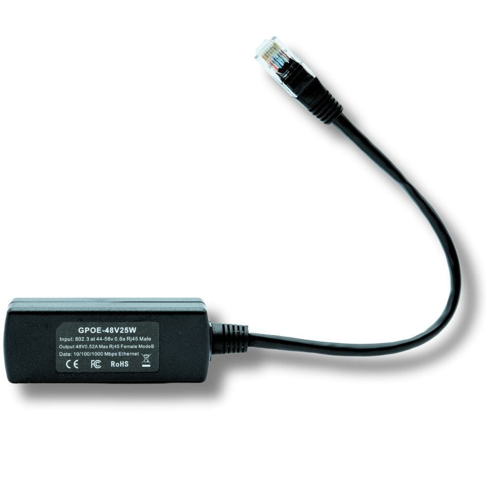 PoE Texas Splitter POE+ Converter for 48 Volt Passive PoE at 25 Watt | Converts Active POE+ to Passive "Always On" Power