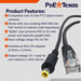 PoE Texas Splitter PoE Splitter (12 Volt 12 Watt) with Male DC Barrel Adapter for PTZ Optics Cameras