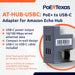 POE Texas Splitter POE+ to USB-C Power and Data Delivery with 25 Watt Output for Amazon Echo Hub 10/100 Mbps with USB-C Cable