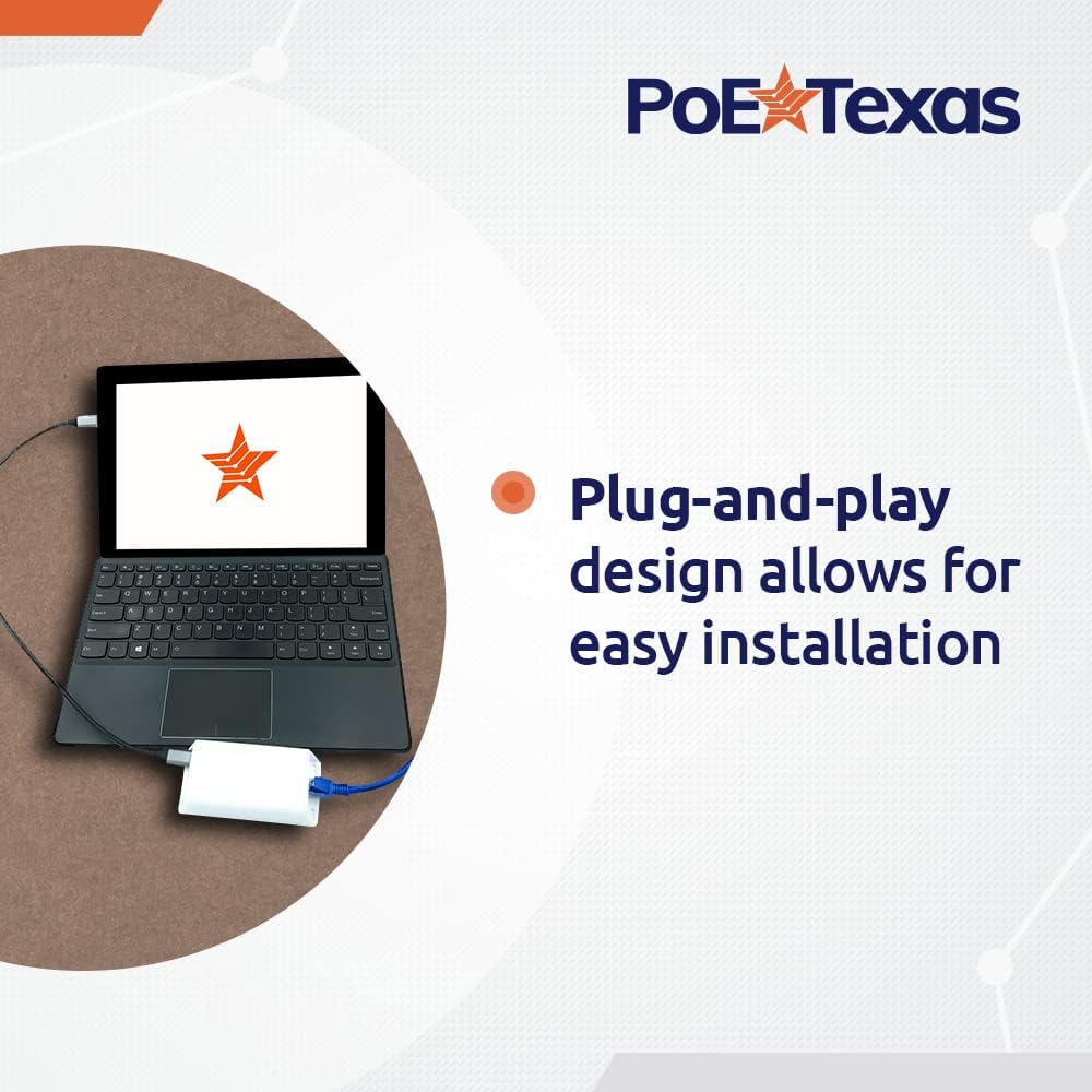 POE Texas Splitter PoE to USB-C Power Delivery Kit