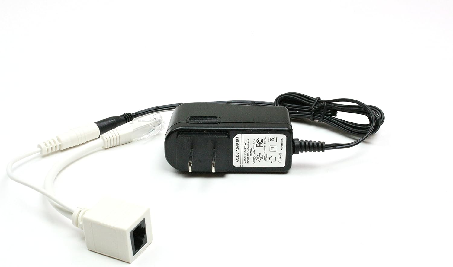 PoE Texas Splitter Single Inline 10/100 Mode B Splitter and Injector Kit - 1.35 mm DC Barrel