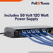 PoE Texas Switch 8 Port Gigabit PoE Switch with 56 Volt 120 Watt Power Supply